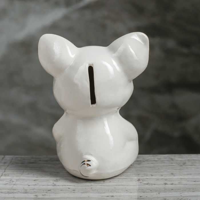 Копилка "Свинка Карапузик", глянец белый