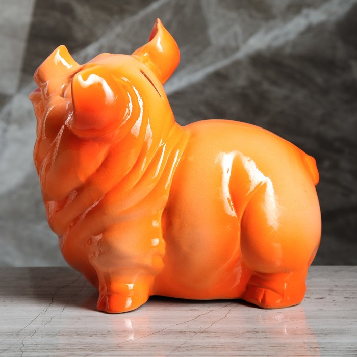 Копилка "Поросенок Маня" глянец персиковый