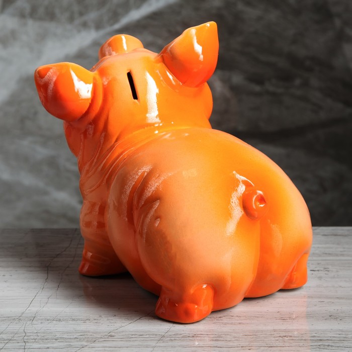 Копилка "Поросенок Маня" глянец персиковый