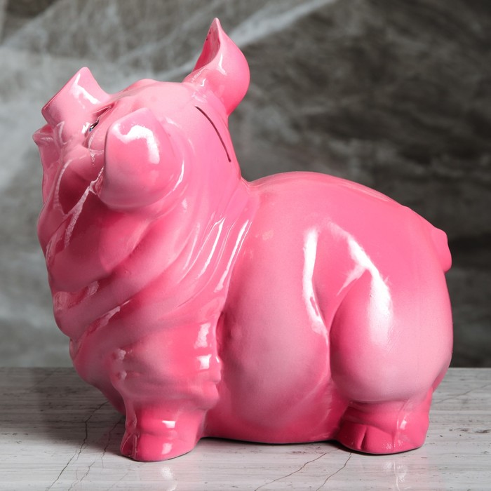 Копилка "Поросенок Маня" глянец розовый