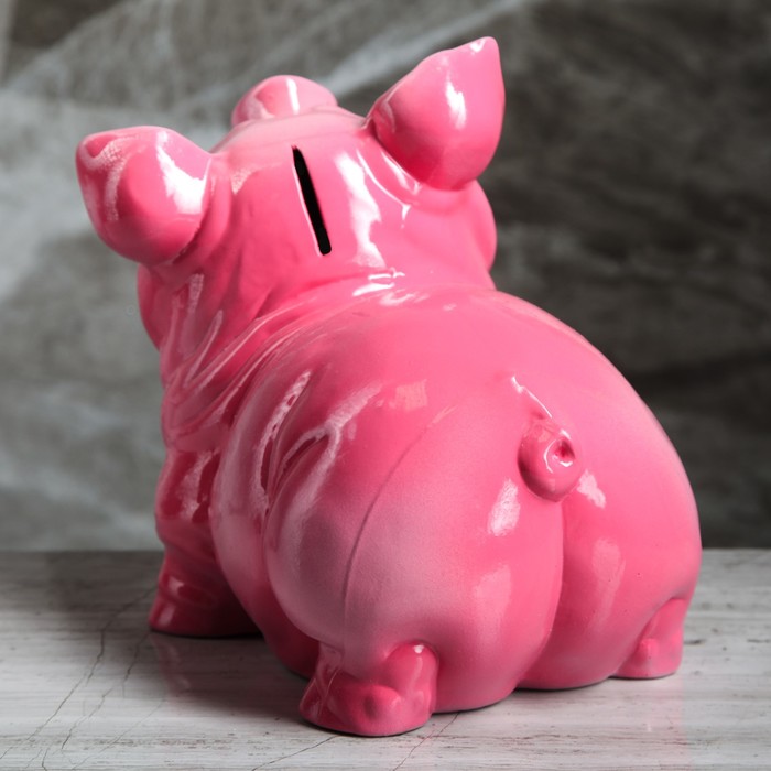 Копилка "Поросенок Маня" глянец розовый