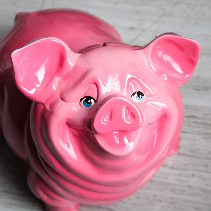 Копилка "Поросенок Маня" глянец розовый