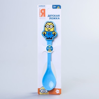Ложечка детская пластиковая "Миньон" Гадкий Я +резиновый элемент