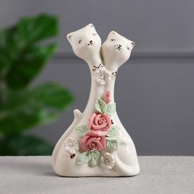 

Статуэтка "Коты свидание", белая, цветная лепка, 18 см, микс