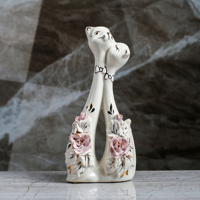 Сувенир-статуэтка средняя &quot;Мультяшки Поцелуй&quot; белая лепка