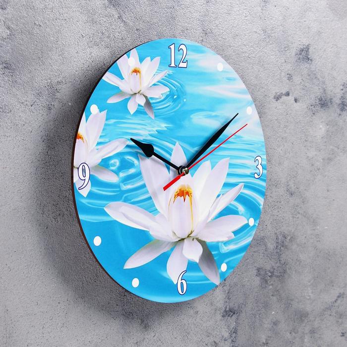 Часы настенные круглые "Кувшинка", 24 см
