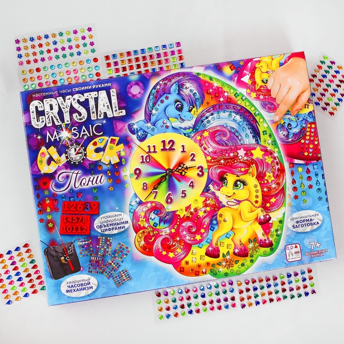Набор креативного творчества "Настольные часы своими руками" серии Crystal Mosaic Clock CMC- 38512