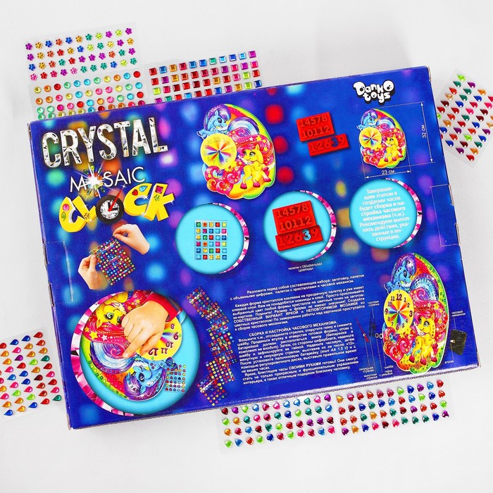 Набор креативного творчества "Настольные часы своими руками" серии Crystal Mosaic Clock CMC- 38512