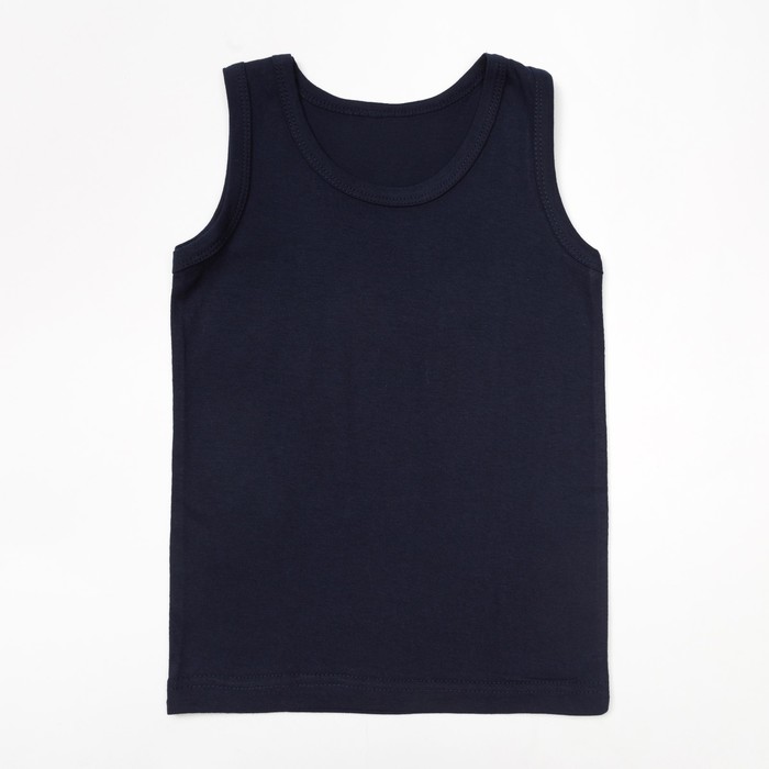 Майка для мальчиков, цвет синий, 116-122 см (34)