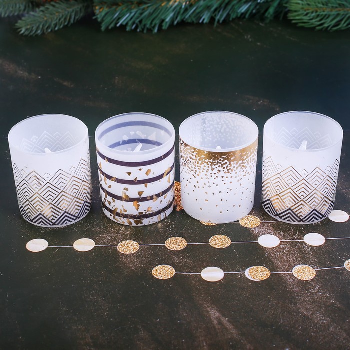 Набор электронных свечей "Геометрия", 4 шт.