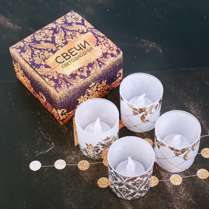Набор электронных свечей "Вензеля", 4 шт.
