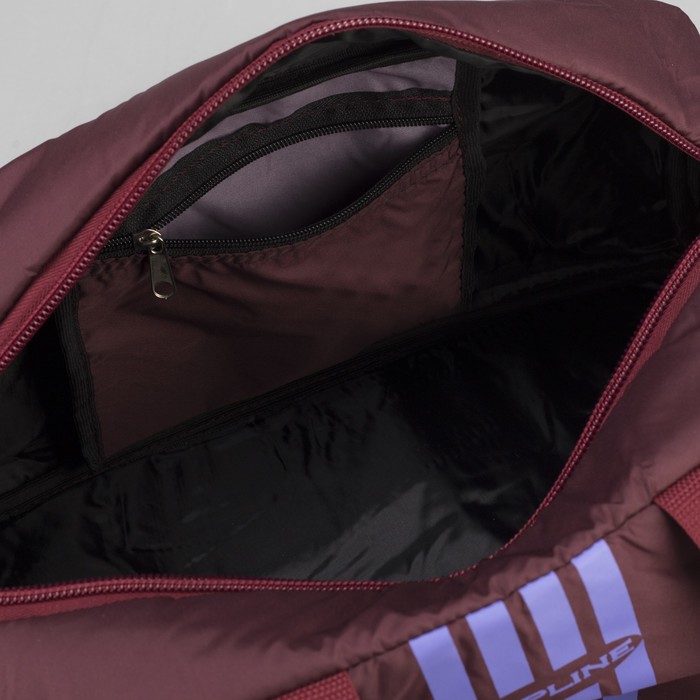 Сумка спортивная, отдел на молнии, наружный карман, цвет бордовый/фиолетовый