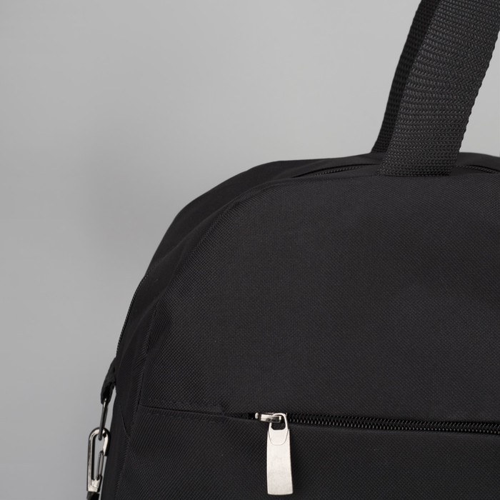 Сумка спортивная, отдел на молнии, наружный карман, цвет чёрный