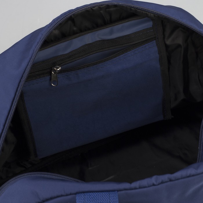 Сумка спортивная, отдел на молнии, наружный карман, цвет синий/зелёный