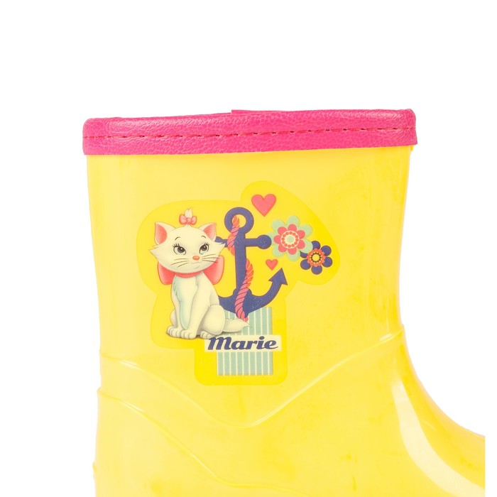 Сапоги детские пвх утеплённые арт. DRK00490-11-17 56 (жёлтый/розовый) (р. 26)