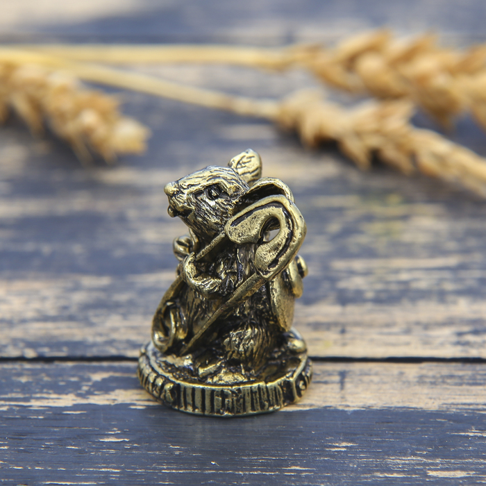Фигурка мышка "От сглаза", латунь, 2,4 х 3,2 см