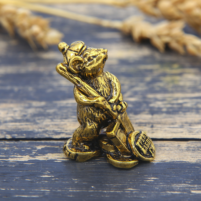 Фигурка мышка "Гребу бабло", золото, 1,8 х 3,3 см