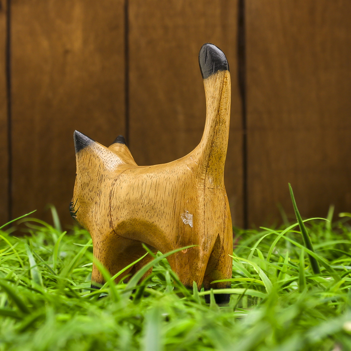 Сувенир дерево "Котёнок на 4 лапках" 8х3х11 см