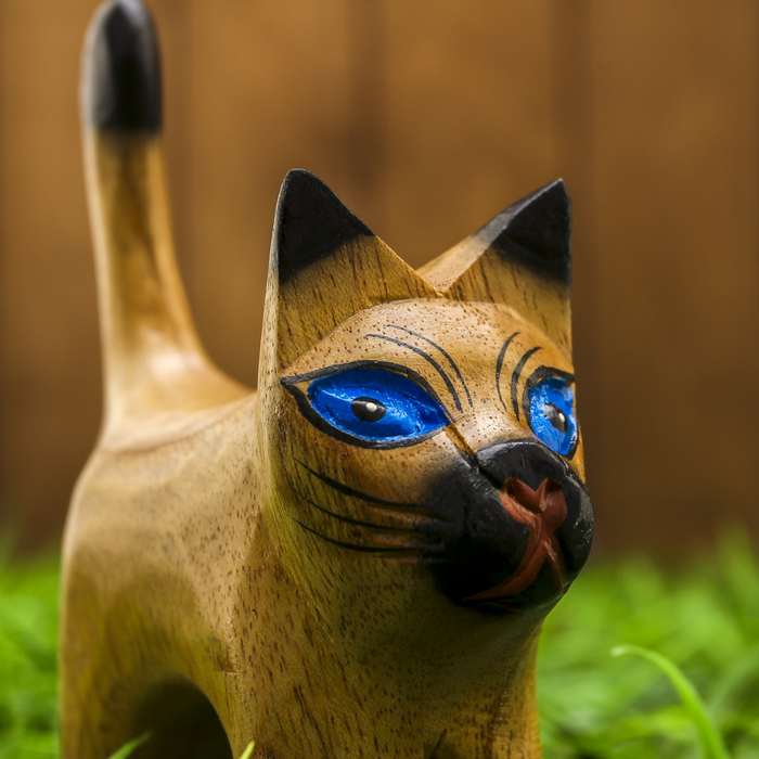 Сувенир дерево "Котёнок на 4 лапках" 8х3х11 см