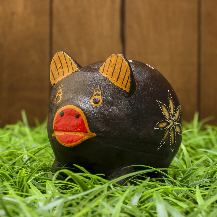 Сувенир "Копилка-свинка в цветочек" 10х8х10 см