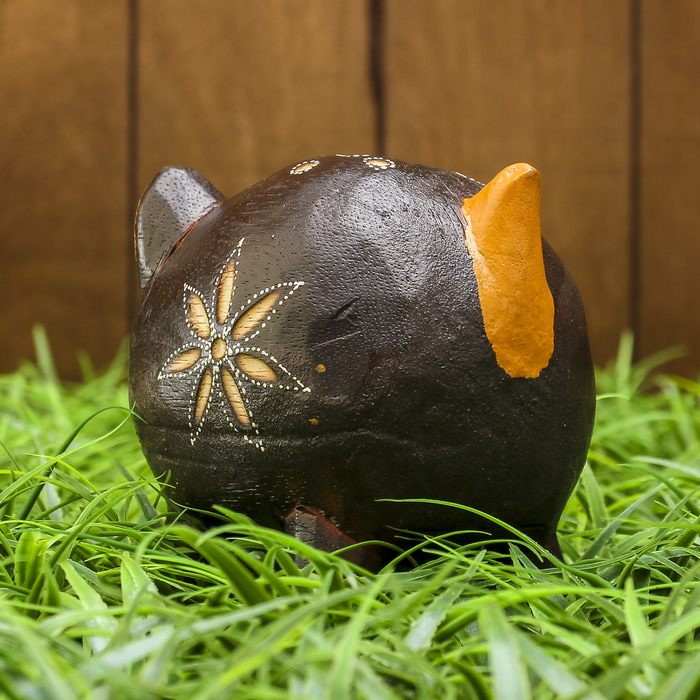 Сувенир "Копилка-свинка в цветочек" 10х8х10 см