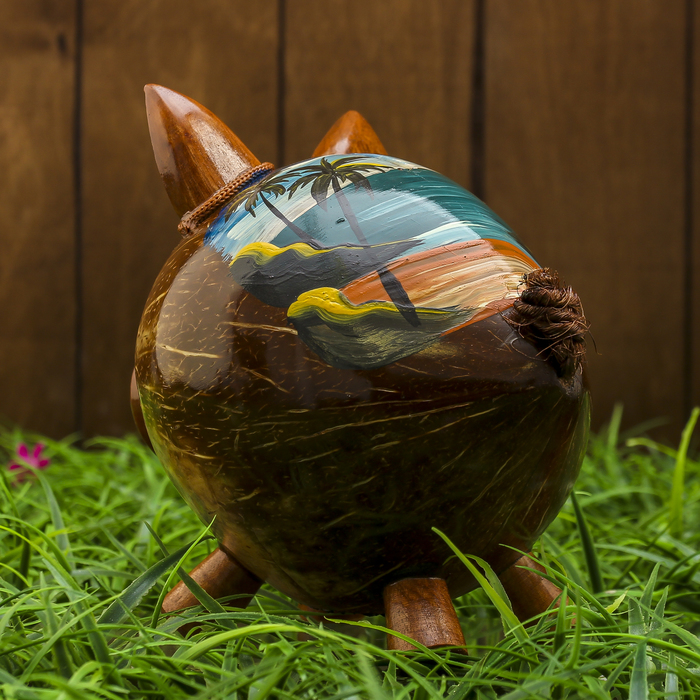 Сувенир "Копилка-свинка из Африки" 14х10х14 см МИКС