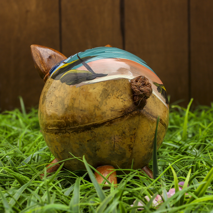 Сувенир "Копилка-свинка из Африки" 14х10х14 см МИКС