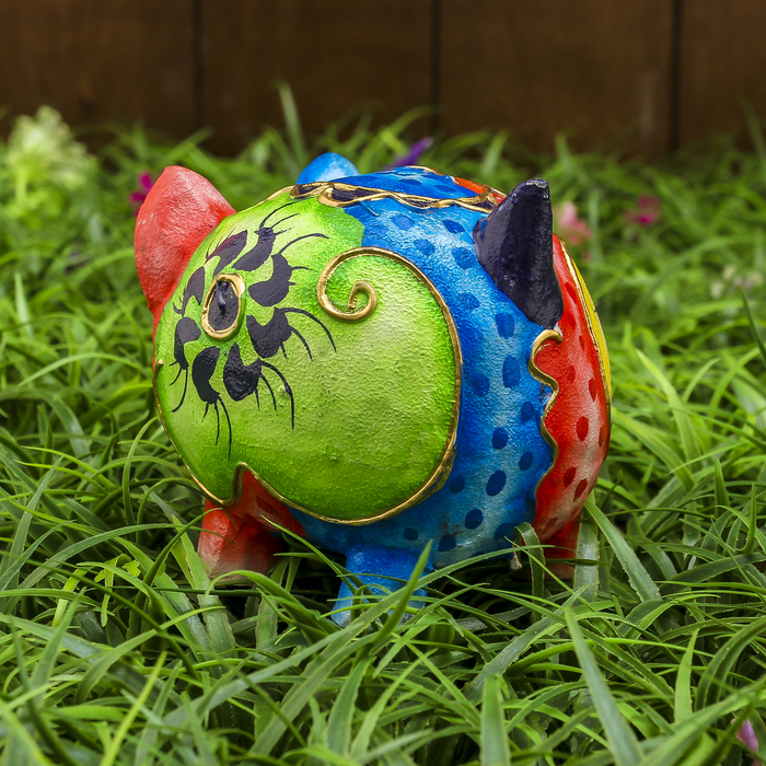 Сувенир "Копилка-свинка красочная" 11х9х10 см МИКС