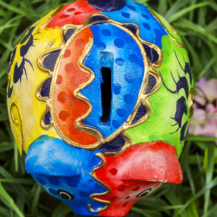 Сувенир "Копилка-свинка красочная" 11х9х10 см МИКС