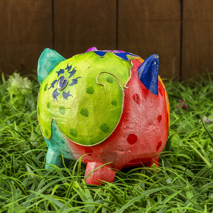 Сувенир "Копилка-свинка красочная" 13х10х12 см МИКС