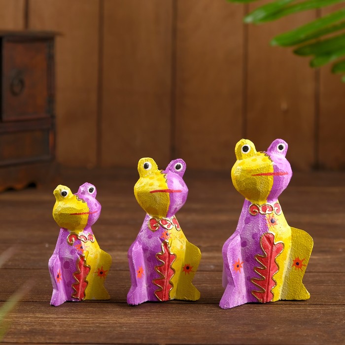 Набор сувенирный &quot;Лягушки джунгли&quot; 11х7х13 см