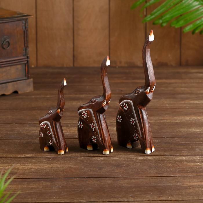 Набор сувенирный "Слоники" 22х3х22 см