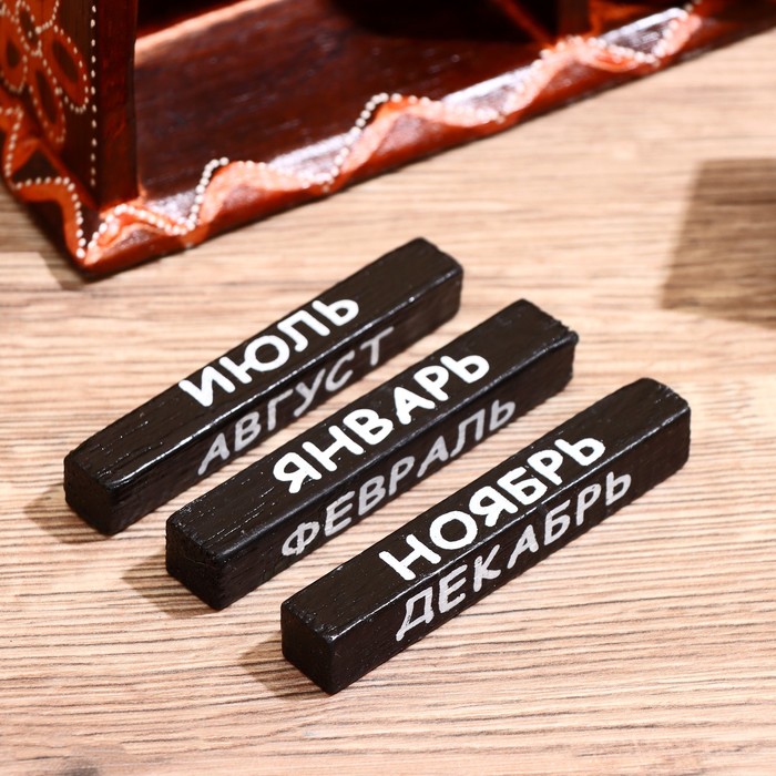 Календарь настольный дерево "Сова красавица" 22х7х11 см