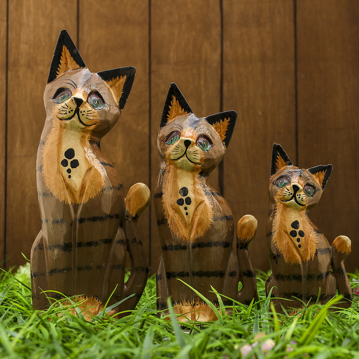 Набор сувенирный "Кошечки счастья"(15,20,25) 17х5х25 см