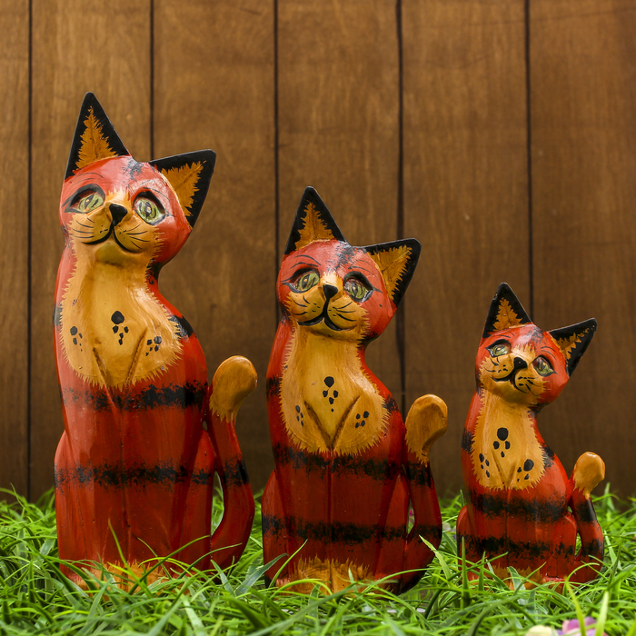 Набор сувенирный "Рыжие кошечки"(15,20,25) 17х5х25 см