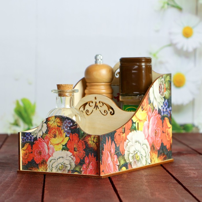 Коробочка под специи "Жостово", 20х13х15см