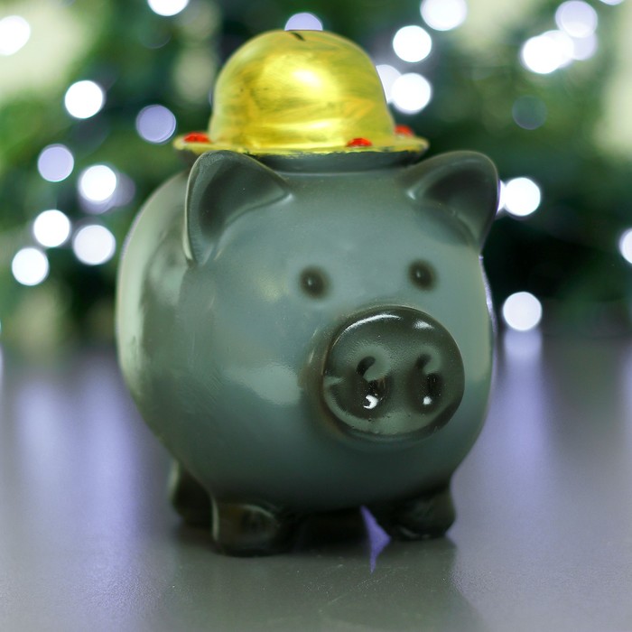 Копилка "Поросенок джентльмен со стразами" 18х12,5х16см