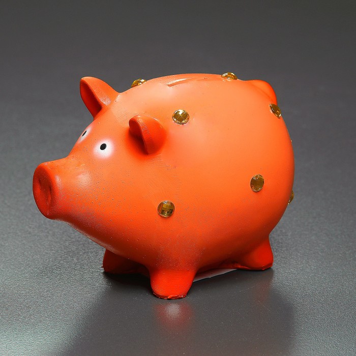 Копилка "Свинка со стразами" розовый 15х12х17см