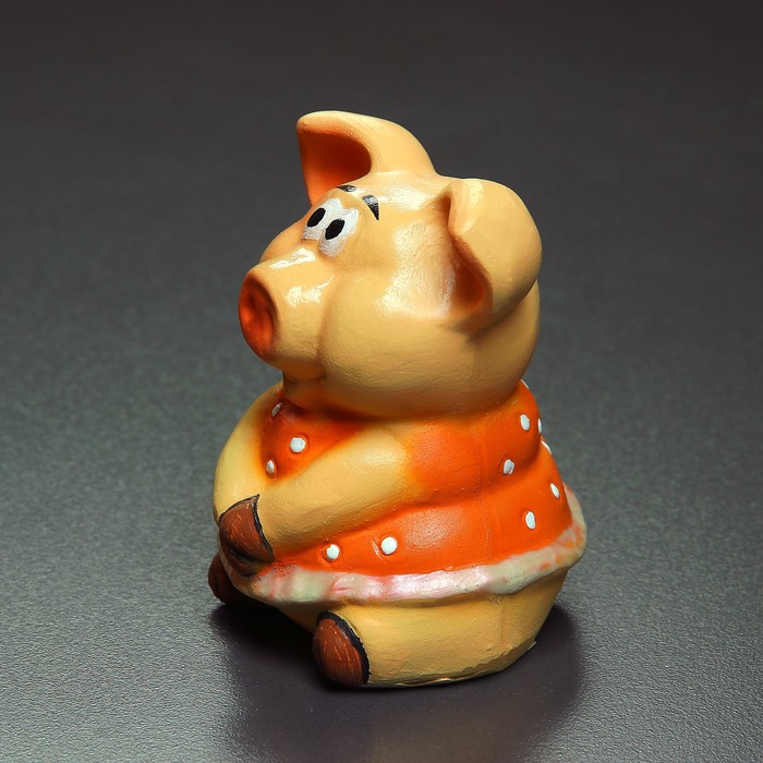 Копилка "Свинка-девочка" 12х9см