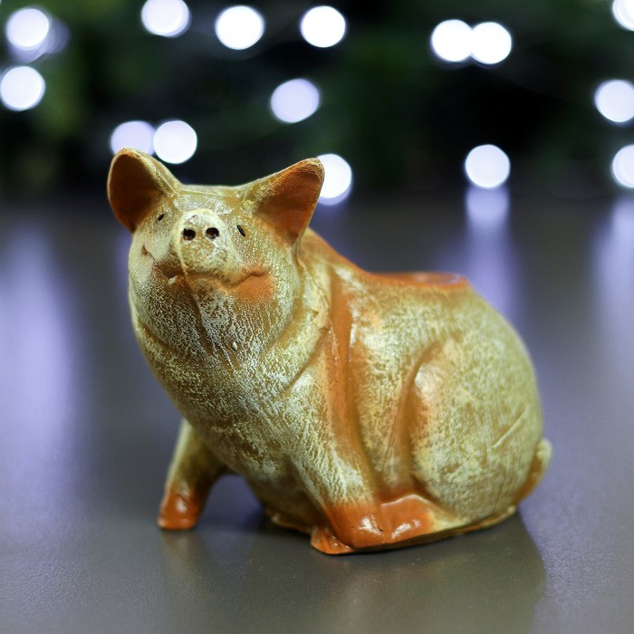 Подсвечник "Свинка" 13х15х10см