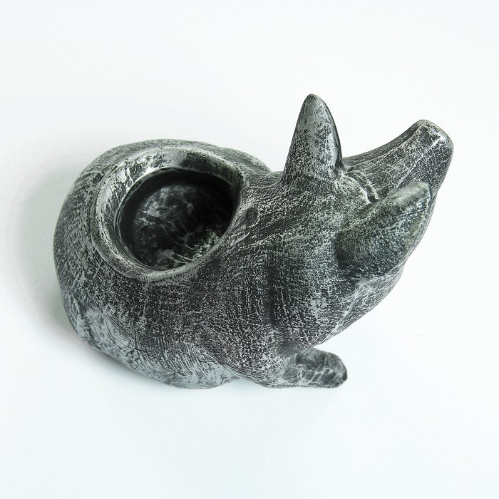 Подсвечник "Свинка" серебро 13х15х10см