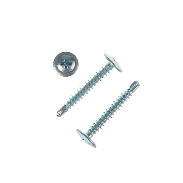 Саморез с прессшайбой, 4.2х32 мм, сверло, цинк, 7500 шт.