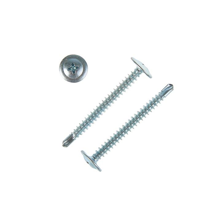 Саморез с прессшайбой, 4.2х41 мм, сверло, цинк, 5500 шт.