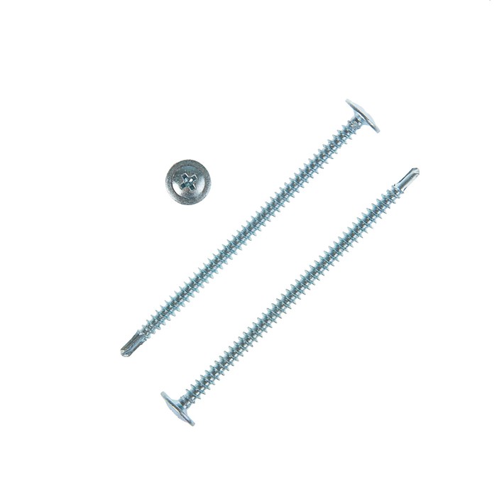 Саморез с прессшайбой, 4.2х75 мм, сверло, цинк, 2500 шт.