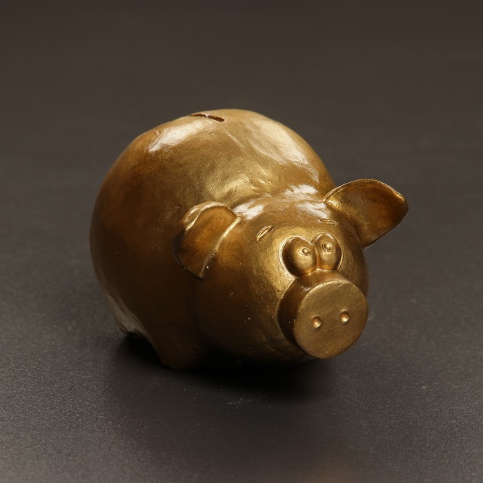 Поросенок "Малый" 15х10см золото