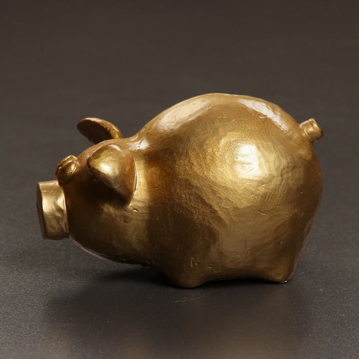 Поросенок "Малый" 15х10см золото