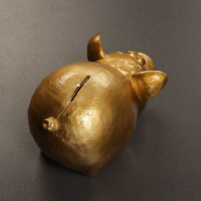 Поросенок "Малый" 15х10см золото