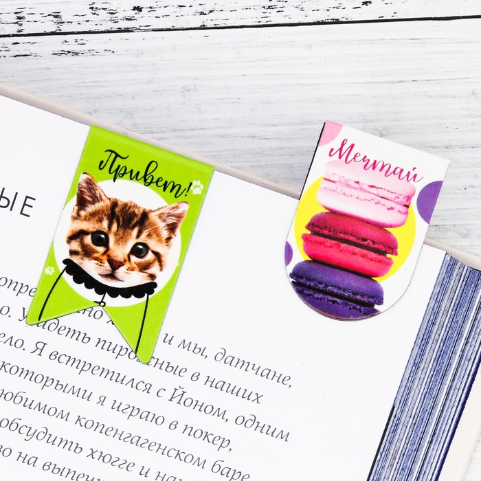 Магнитные закладки на подложке-сумочке "Твои книжные дружочки", 12 шт.