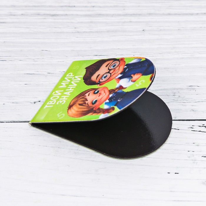 Магнитные закладки на подложке-сумочке "Твой мир знаний", 12 шт.