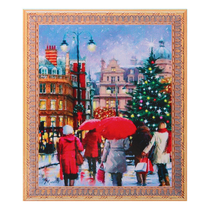 Картина стразами "Новогодний город" 40х45 см